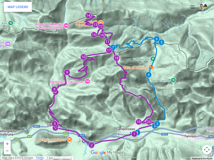 Zemljevid poti do Ojstrnika