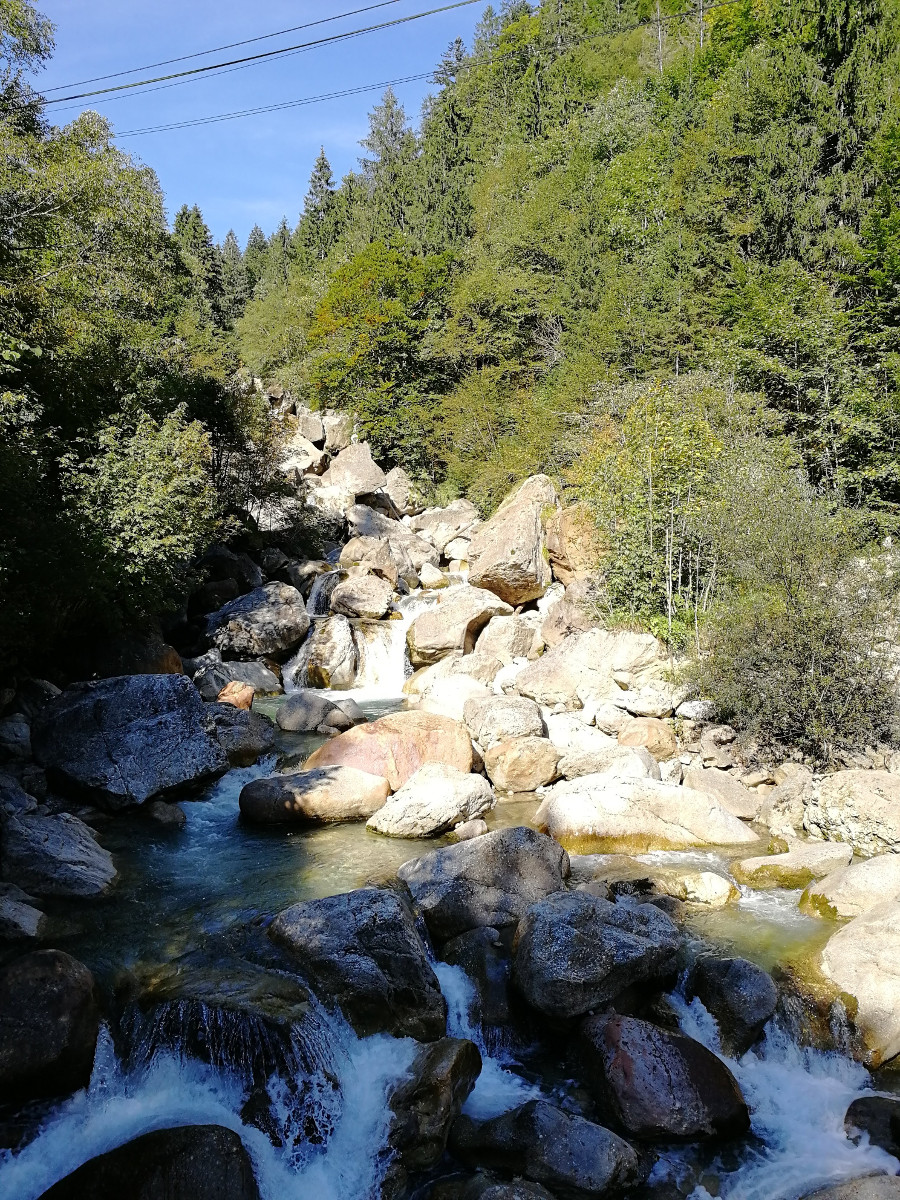 Pogled na Bistrico z mostu