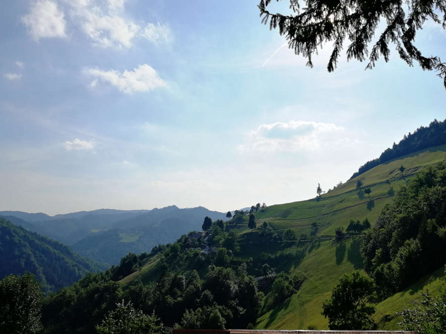 Pogled od vasi Rožnik